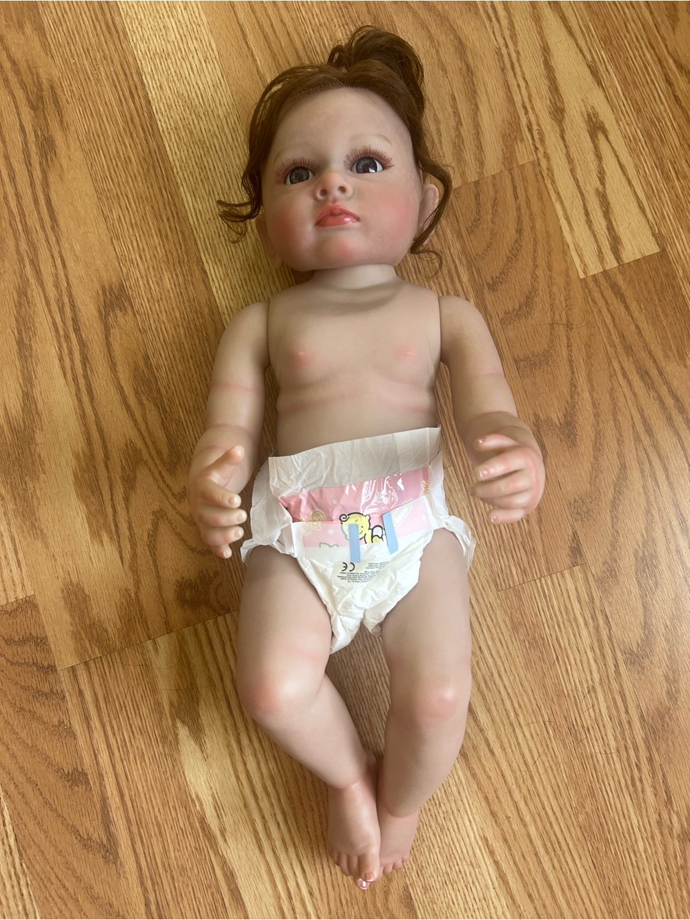Cute Pink Ruffle Baby Doll in Pastel Tutu Dress Full body Vinyl - Picture 7 of 9